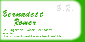 bernadett romer business card