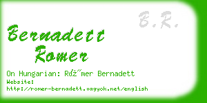 bernadett romer business card